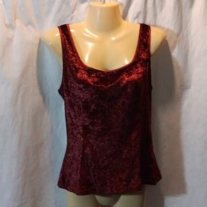 Victoria's Secret Womens Large Crushed Velour Cami Top Stretch Velvet